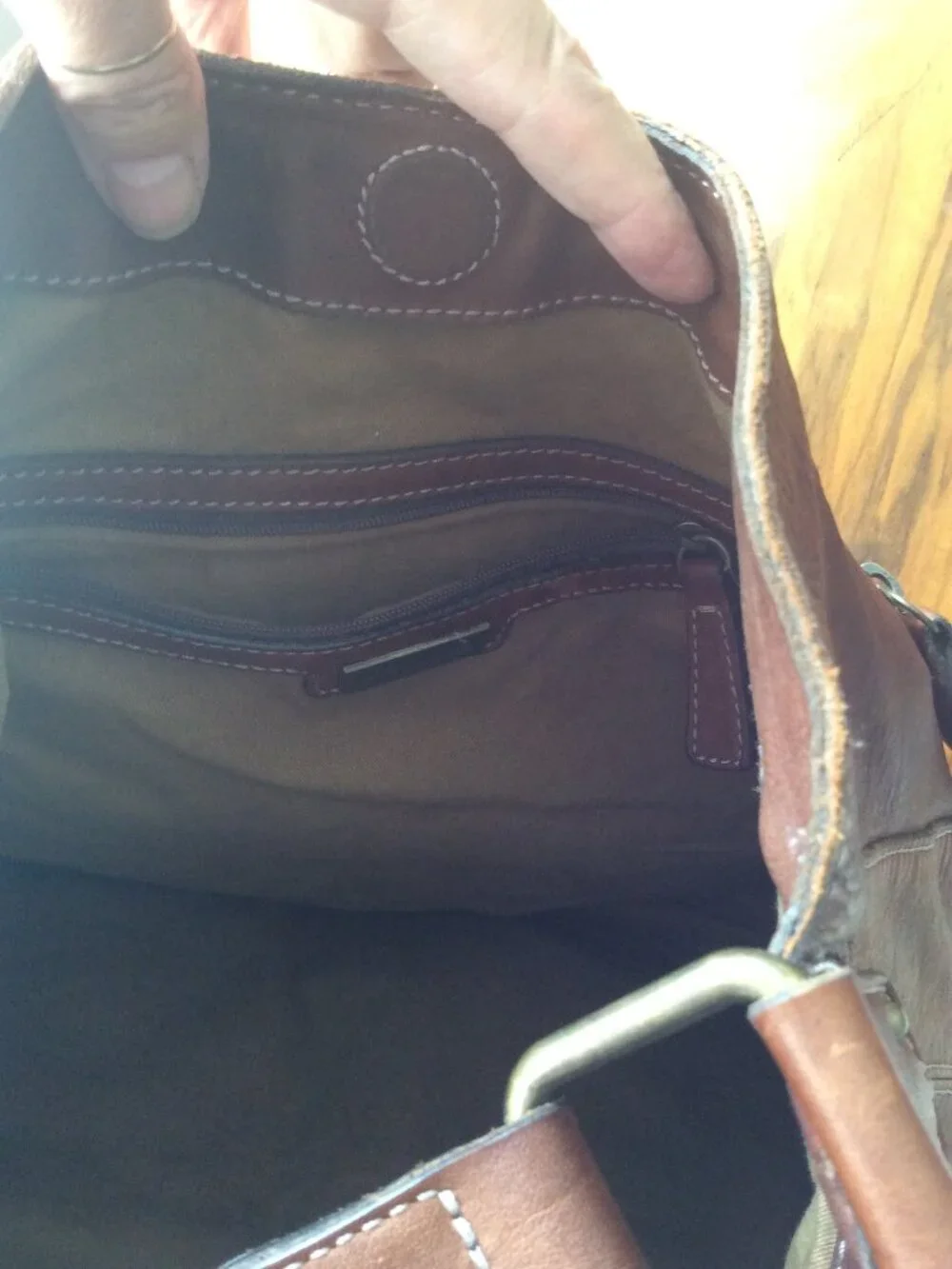 Vintage Banana Republic Ashbury Leather Hobo Saddlebag Bag